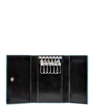 PIQUADRO BLUE SQUARE Étui à clés en cuir - Porte-clés