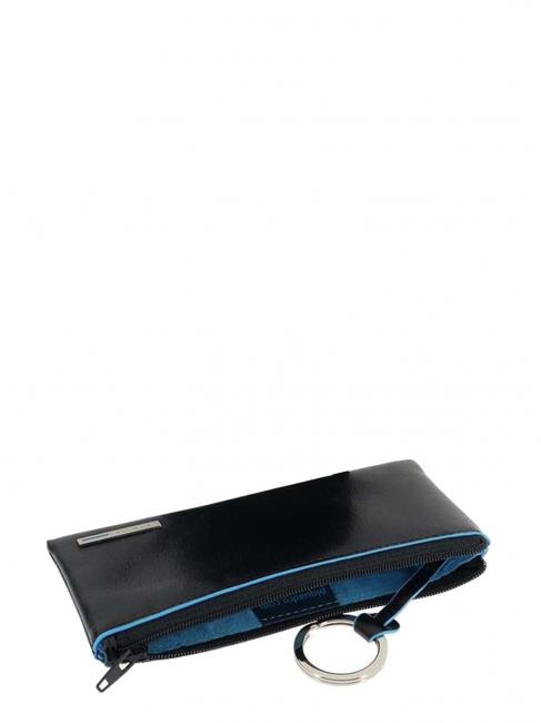 Porte-clés BLUE SQUARE, en cuir bleu - Porte-clés