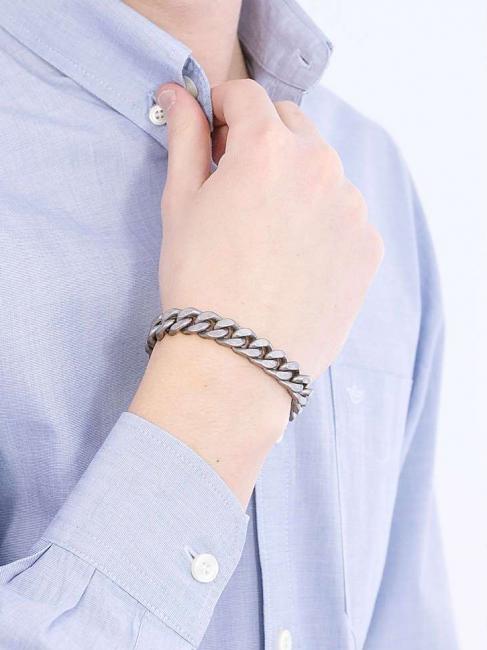 HYPE CURB CHAIN Bracelet Argent ancien - Bracelets pour hommes