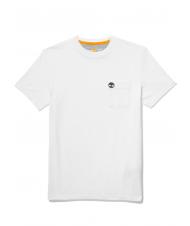 TIMBERLAND DUNSTAN RIVER T-shirt en coton avec poche blanc - T-shirt - 5