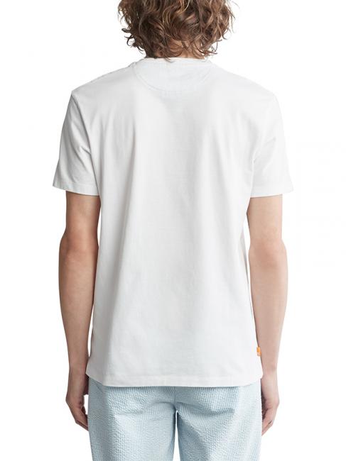 DUNSTAN RIVER T-shirt en coton avec poche blanc - T-shirt