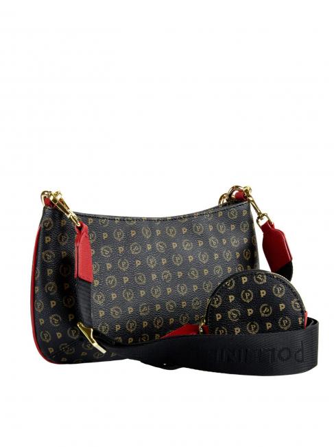 HERITAGE sac porté épaule à anse chaîne laque noire - Sacs pour Femme