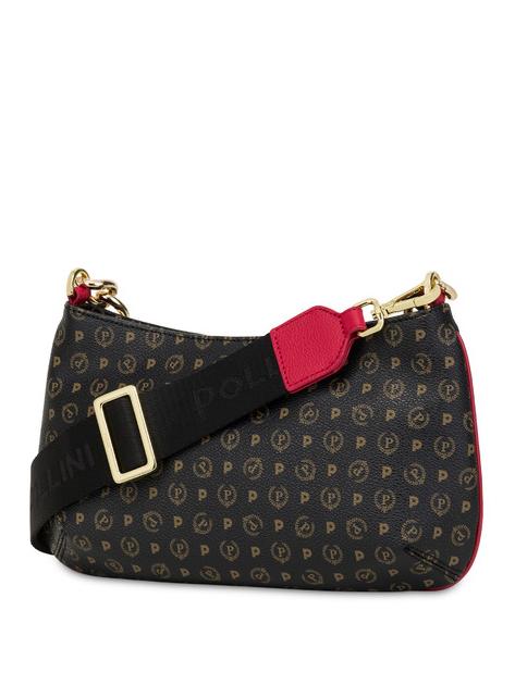 HERITAGE sac porté épaule à anse chaîne laque noire - Sacs pour Femme