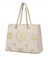 POLLINI HERITAGE  Sac shopping avec imprim&eacute; int&eacute;gral ivoire / brun - Sacs pour Femme - 3