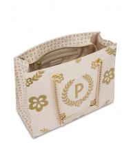 POLLINI HERITAGE  Sac shopping avec imprim&eacute; int&eacute;gral ivoire / brun - Sacs pour Femme - 4