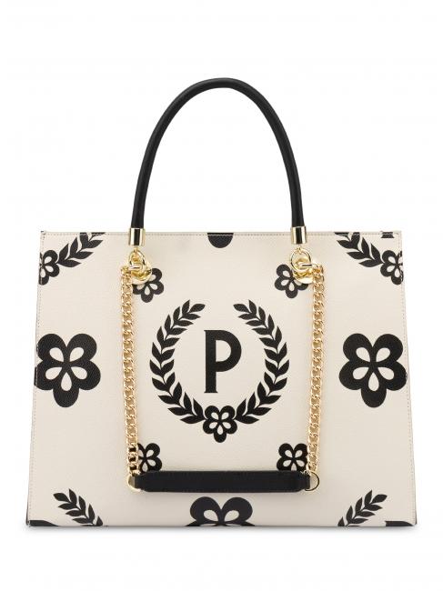 HERITAGE  Sac shopping avec imprim&eacute; int&eacute;gral Noir / Ivoire - Sacs pour Femme
