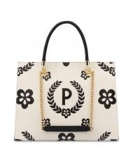POLLINI HERITAGE  Sac shopping avec imprim&eacute; int&eacute;gral Noir / Ivoire - Sacs pour Femme - 2