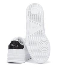 RALPH LAUREN HERITAGE COURT II NAPPA Baskets en cuir pour hommes blanc noir - Chaussures Homme - 5