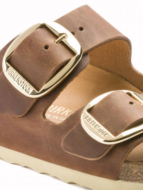 ARIZONA BIG BUCKLE Sandale en cuir huilé Cognac - Chaussures unisexe