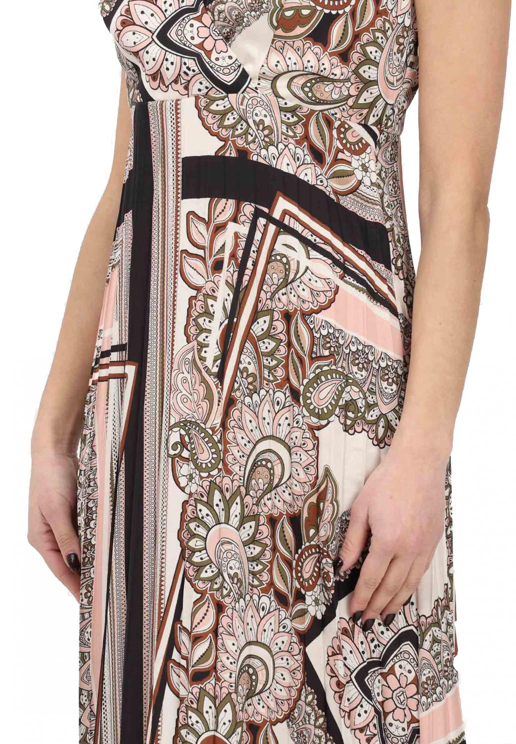 Liujo Floral Satin Robe Longue Satinee Echarpe Camelia Achetez A Prix Outlet