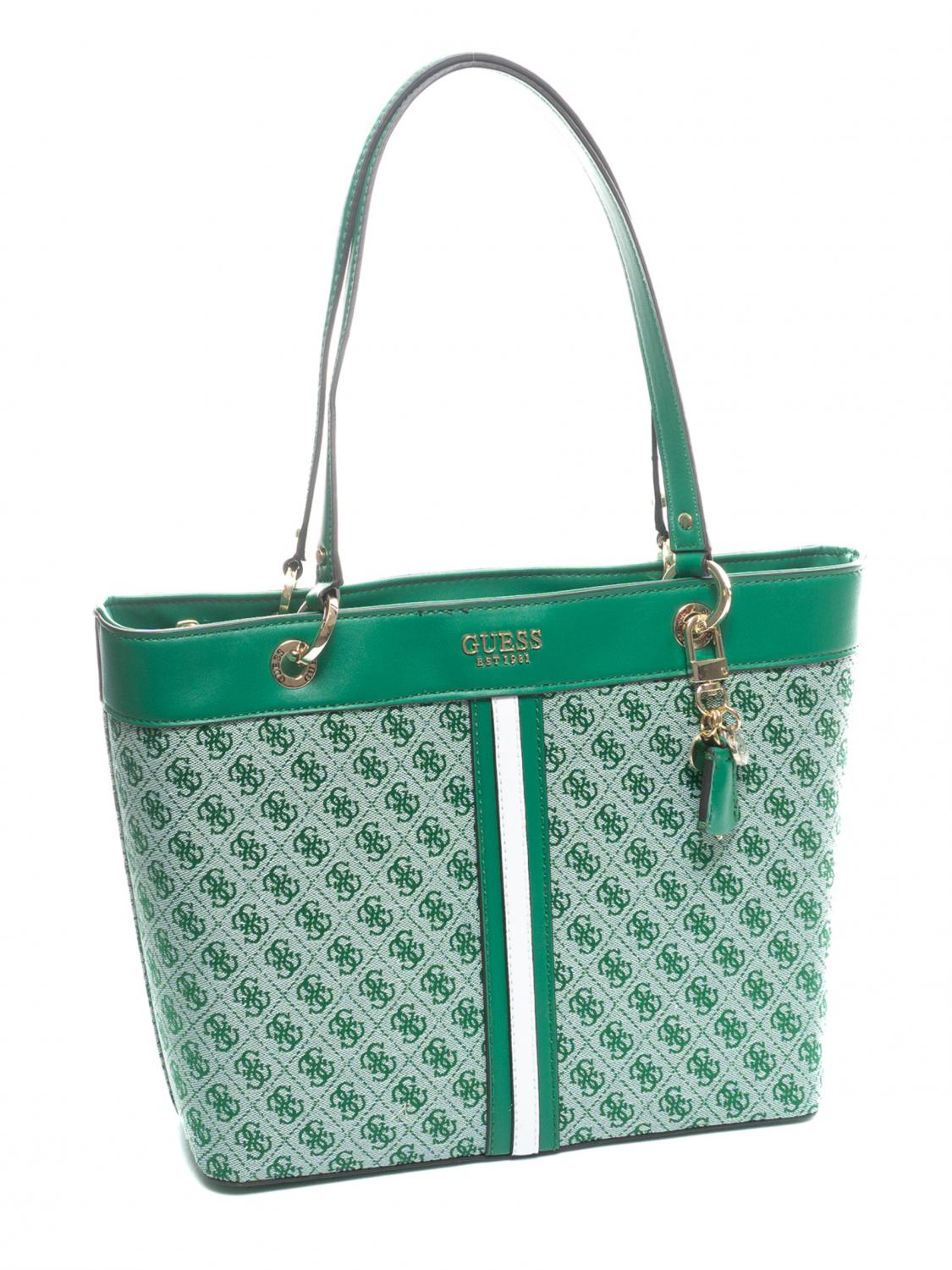 Guess Noelle Elite Sac Shopping Avec Logo Vert Achetez Prix