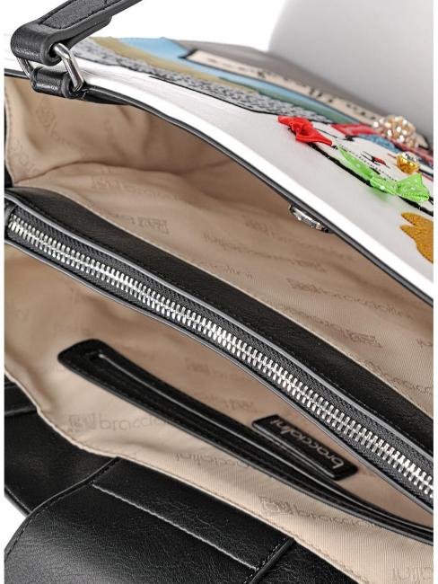 CARTOLINE ROMA Sac cabas &agrave; bandouli&egrave;re Noir - Sacs pour Femme