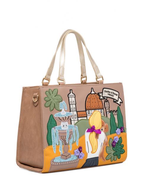 CARTOLINE FIRENZE Sac &agrave; main avec bandouli&egrave;re Noir - Sacs pour Femme