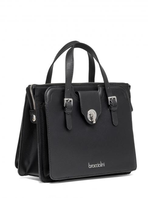 ALICIA Sac &agrave; main avec bandouli&egrave;re Noir - Sacs pour Femme