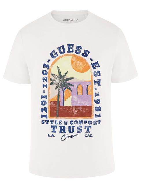 PALM WINDOW T-shirt imprim&eacute; blanc pur - T-shirt