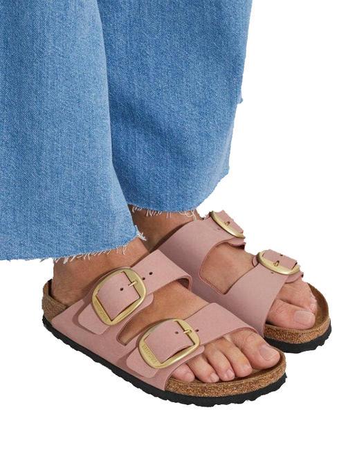 ARIZONA BIG BUCKLE Babouche en cuir nubuck rosiers anciens - Chaussures Femme