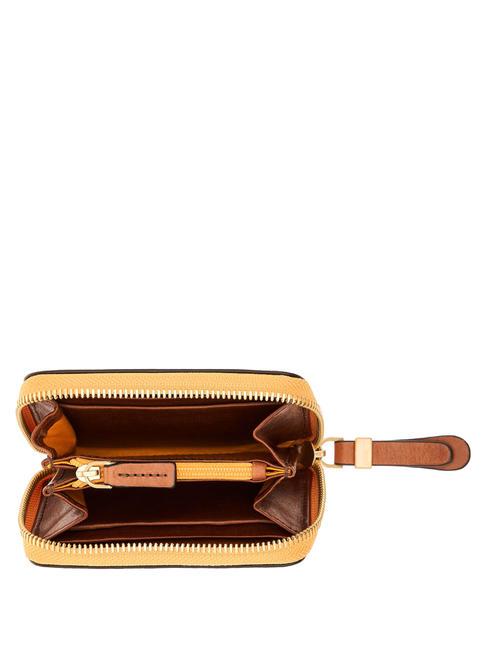 CHIARA Portefeuille Zip Around, en cuir MARRON - Portefeuilles Femme