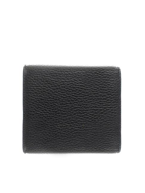 PRINTED LOGO Mini portefeuille en cuir Noir - Portefeuilles Femme