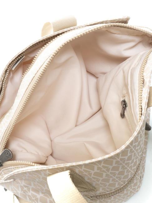 DORTHY Sac à bandoulière avec bandoulière beige signature - Sacs pour Femme
