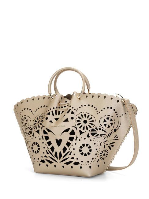 NICOLE Sac &agrave; main, avec bandouli&egrave;re or - Sacs pour Femme