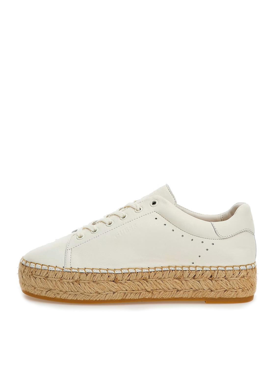 Guess Malee Espadrilles A Lacets Blanc Achetez A Prix Outlet