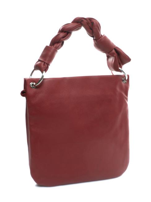 CHARLIZE Sac &agrave; main en cuir avec bandouli&egrave;re carmin - Sacs pour Femme