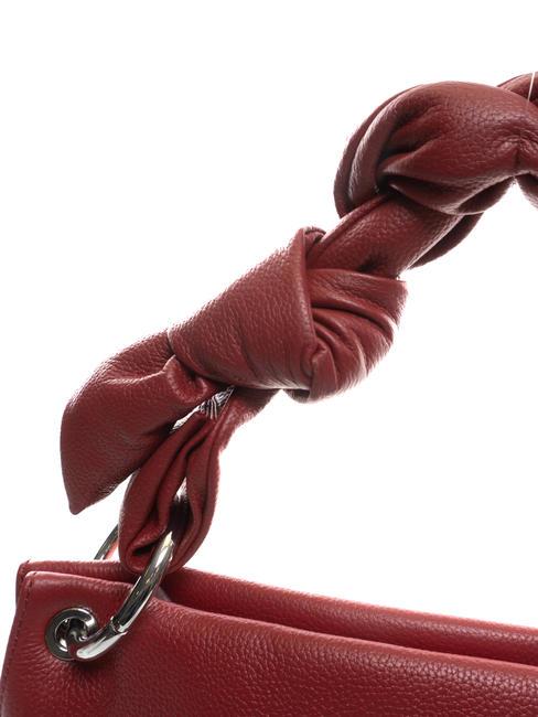 CHARLIZE Sac &agrave; main en cuir avec bandouli&egrave;re carmin - Sacs pour Femme