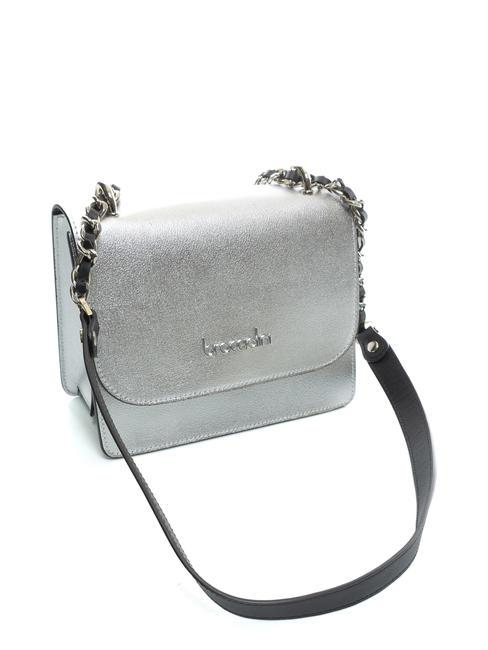 MICHELLE Sac &agrave; bandouli&egrave;re en cuir ARGENT - Sacs pour Femme