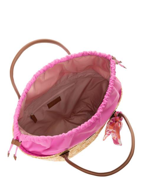 SEASHELL STRAW Sac d'épaule bulle rose - Sacs pour Femme