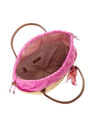 MANDARINA DUCK SEASHELL STRAW Sac d'épaule bulle rose - Sacs pour Femme - 4