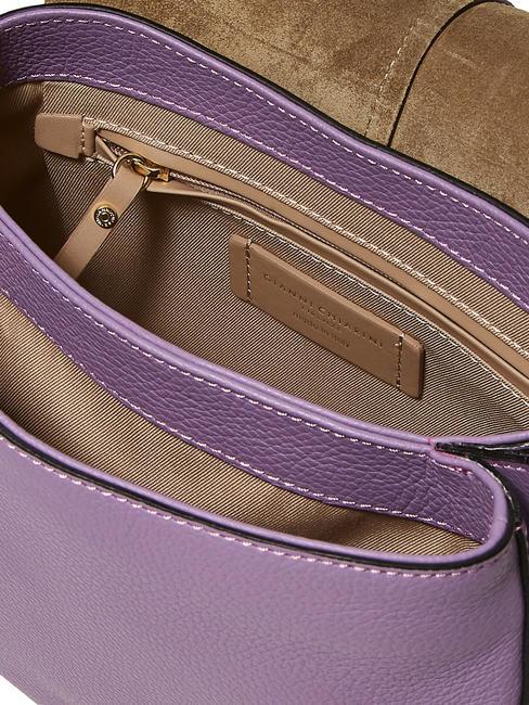 HELENA ROUND Sac en cuir &agrave; double &eacute;paule glycine - Sacs pour Femme