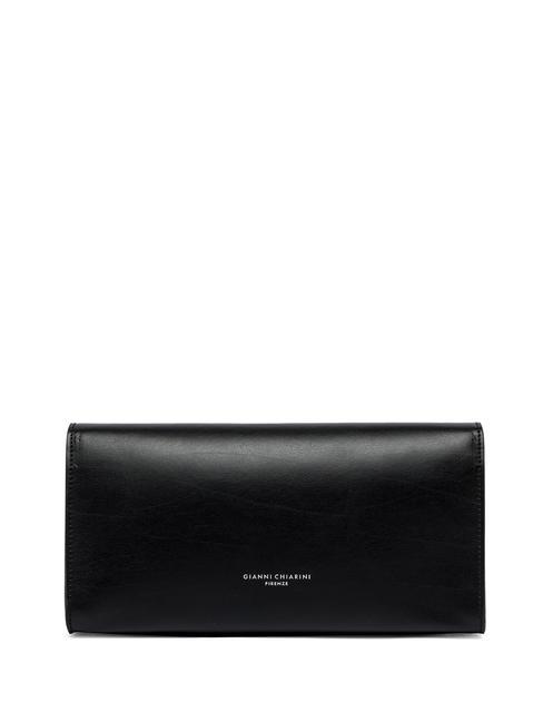 LILY Pochette en cuir avec bandouli&egrave;re Noir - Sacs pour Femme