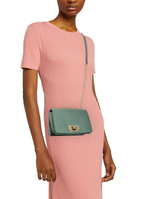 LULU Sac à bandoulière en cuir de veau verts minéraux - Sacs pour Femme