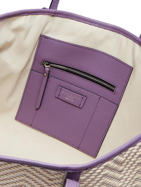 SUPERLIGHT Cabas en paille et cuir var. glycine - Sacs pour Femme