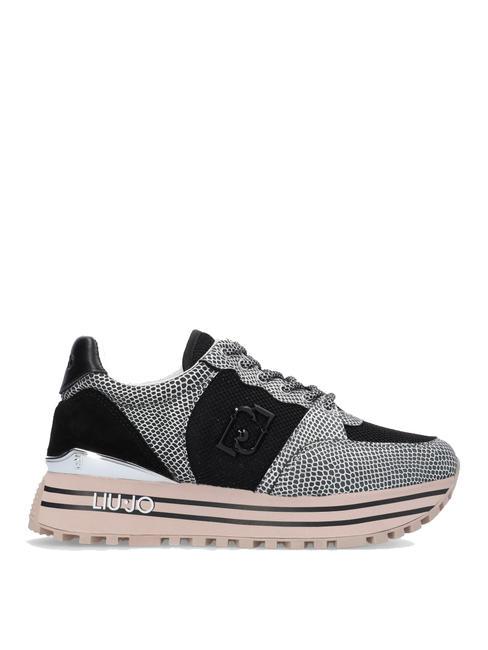 MAXI WONDER 57 Baskets &agrave; plateforme imprim&eacute; python puret&eacute; - Chaussures Femme