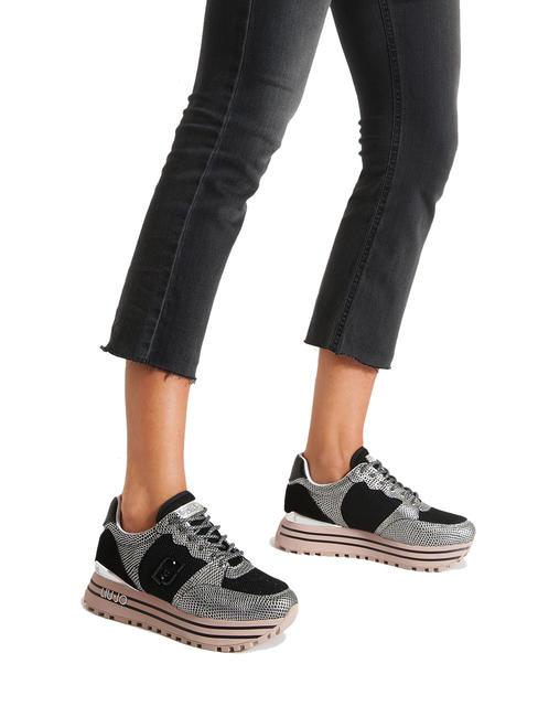 MAXI WONDER 57 Baskets &agrave; plateforme imprim&eacute; python puret&eacute; - Chaussures Femme