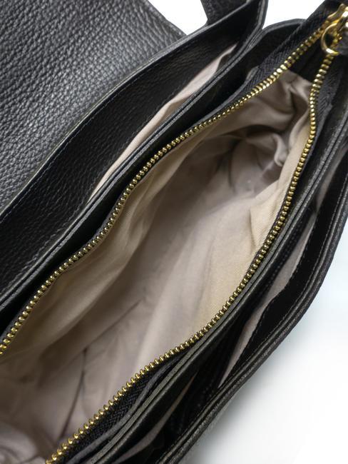 JULIA Sac &agrave; main en cuir Noir - Sacs pour Femme