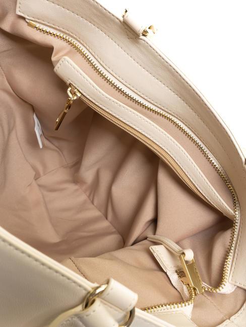 GAIA Sac à main en cuir blanc ivoire - Sacs pour Femme