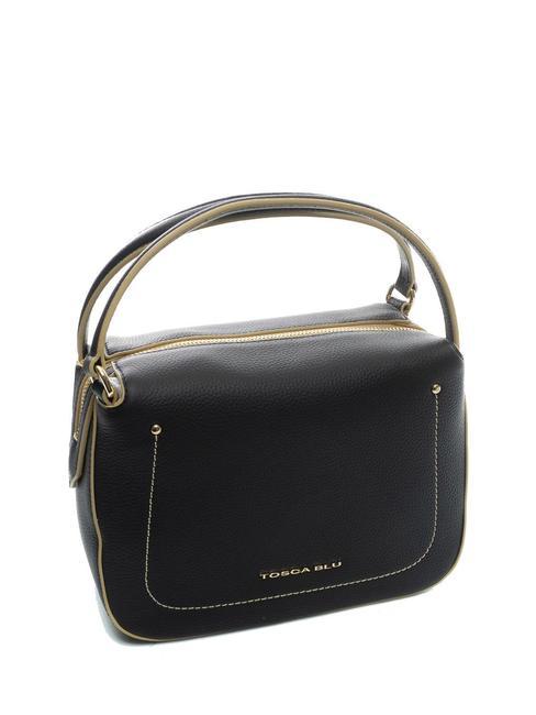AURORA Sac &agrave; main en cuir Noir - Sacs pour Femme