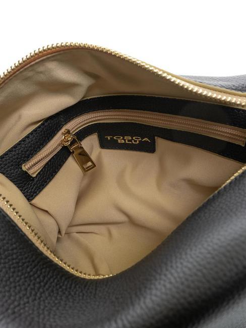 AURORA Sac &agrave; main en cuir Noir - Sacs pour Femme