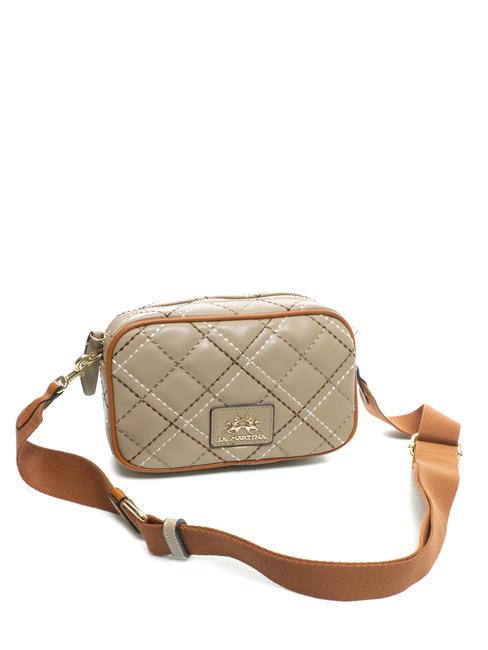 HELDA Sac photo matelass&eacute; beige - Sacs pour Femme