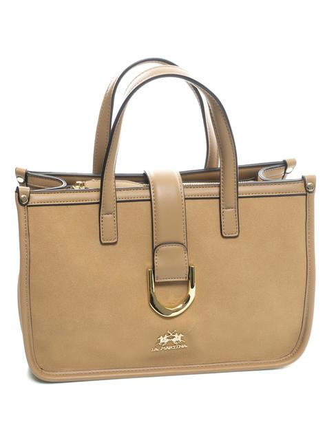 GISELA Sac cartable avec boucle beige - Sacs pour Femme