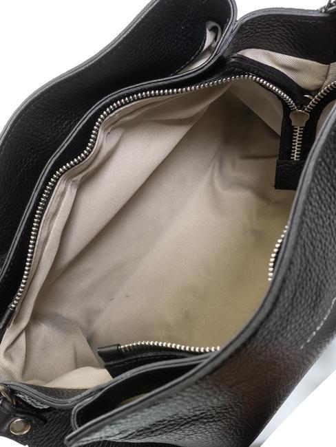 BETSY Sac &agrave; bandouli&egrave;re en cuir Noir - Sacs pour Femme
