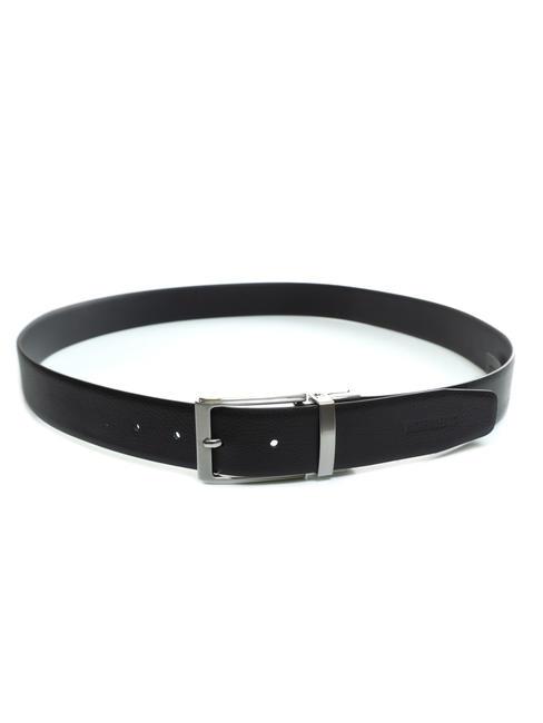 DOUBLE Ceinture en cuir réversible, peut être raccourcie NOIR - Ceintures