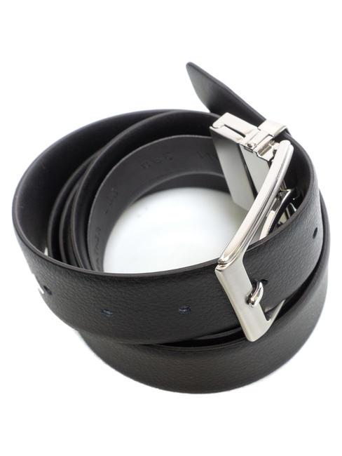 DOUBLE Ceinture en cuir réversible, peut être raccourcie NOIR - Ceintures