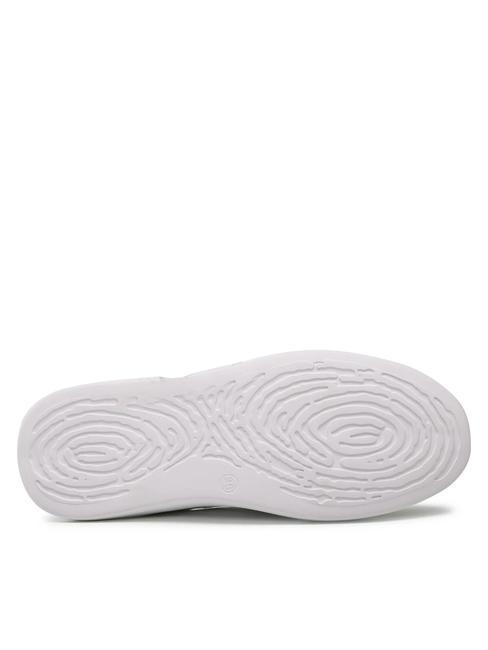 PRINT OVAL T Basket en cuir lamin&eacute; argent - Chaussures Femme
