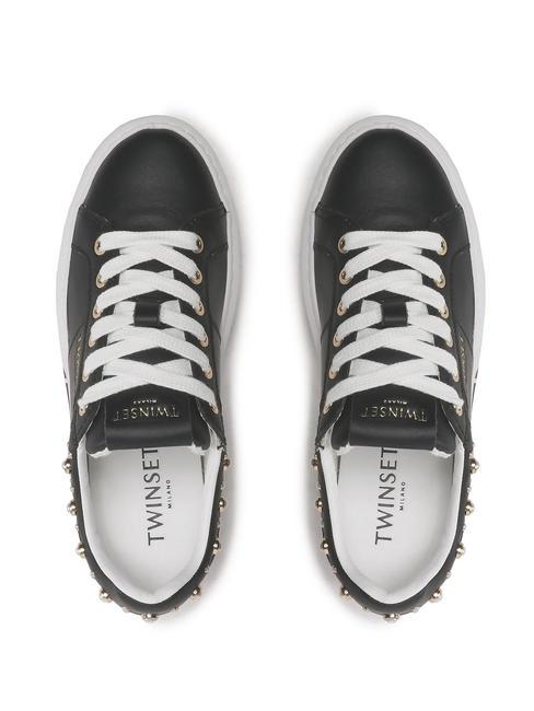 PEARLS Baskets &agrave; perles noir - Chaussures Femme