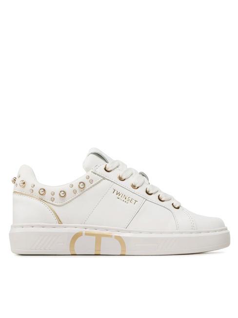 PEARLS Baskets &agrave; perles blanc optique - Chaussures Femme