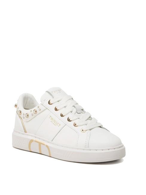 PEARLS Baskets &agrave; perles blanc optique - Chaussures Femme