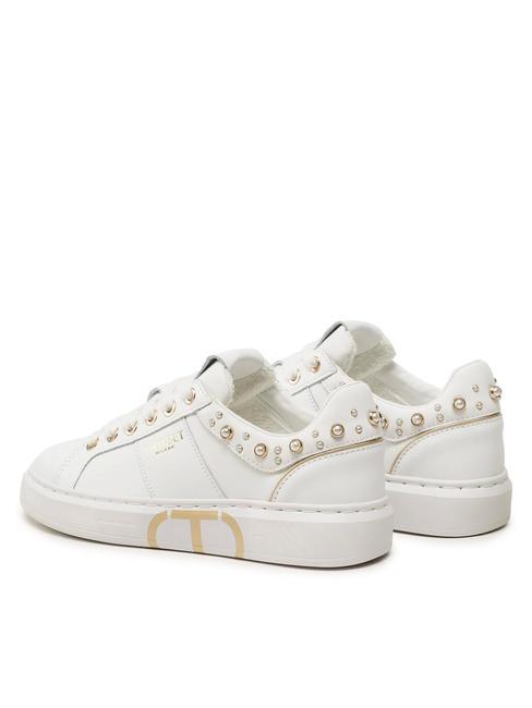 PEARLS Baskets &agrave; perles blanc optique - Chaussures Femme